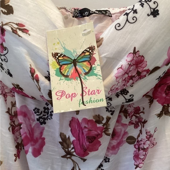 NWT floral ruffled top or sundress by Pop Star - Picture 3 of 3